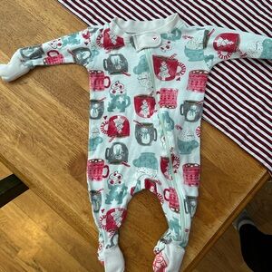 White and Red Footies Sleeper